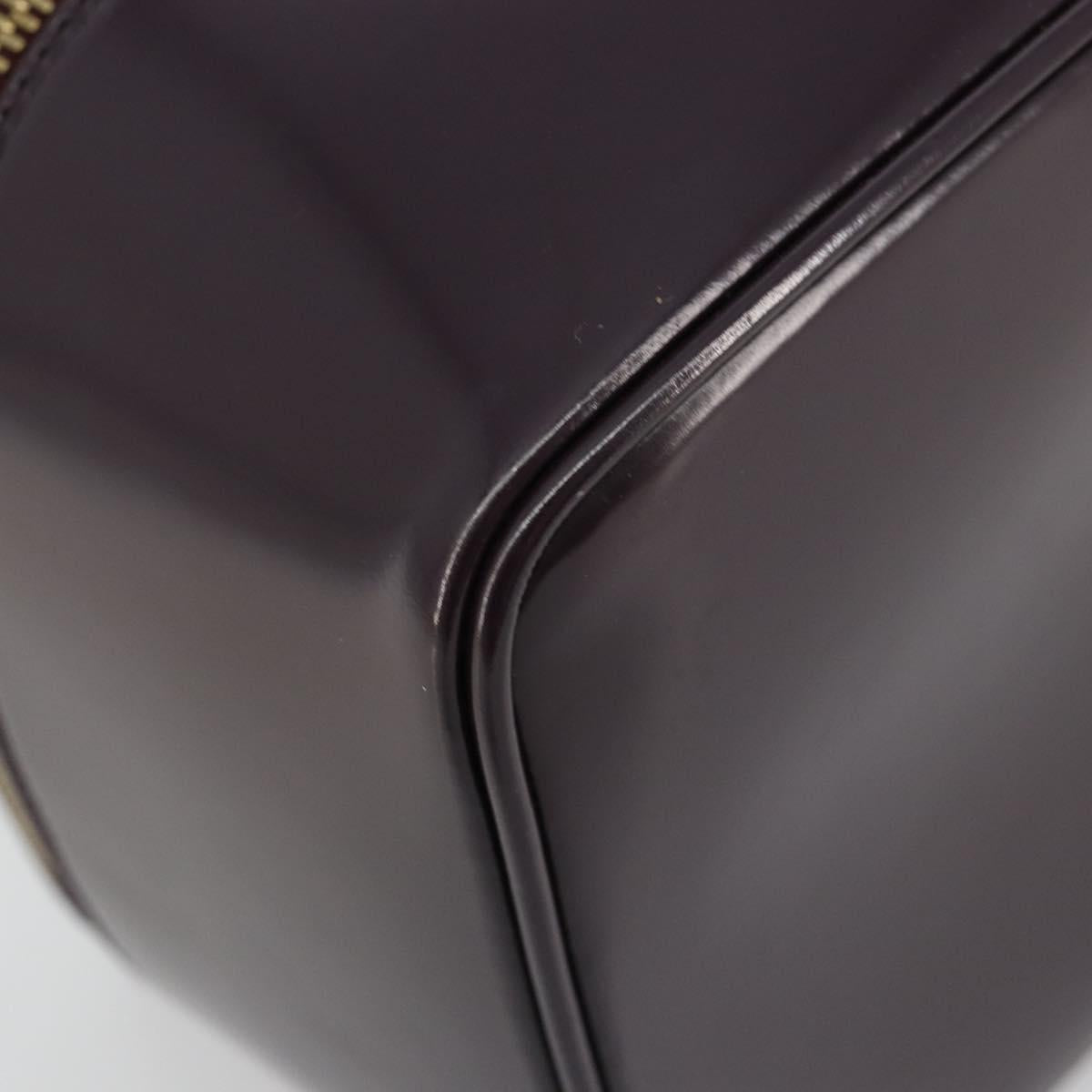 GUCCI Bamboo Vanity Hand Bag Patent leather Navy Gold 032 1956 0150 Auth 182446
