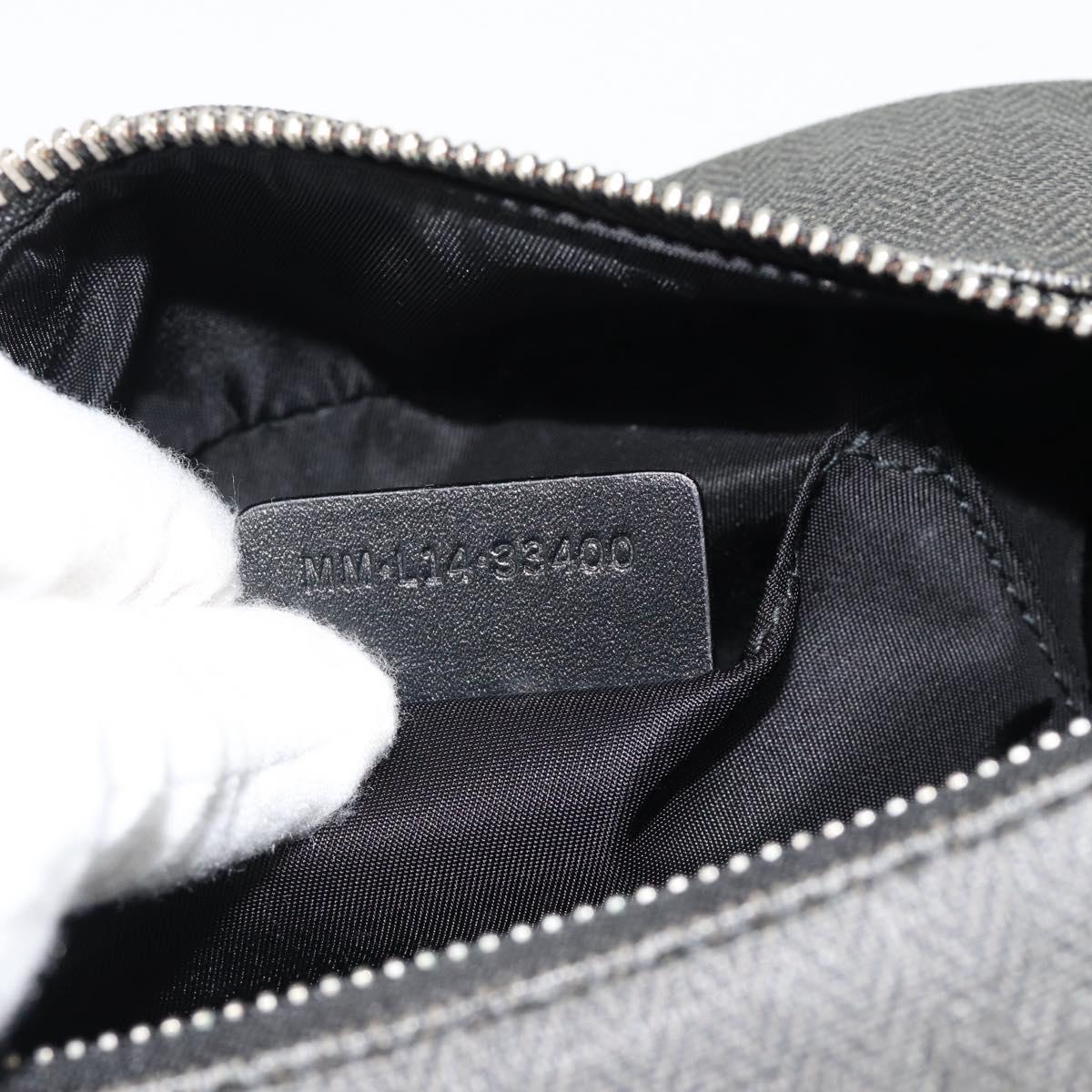 BVLGARI Clutch Bag PVC Gray Silver Auth 182460A