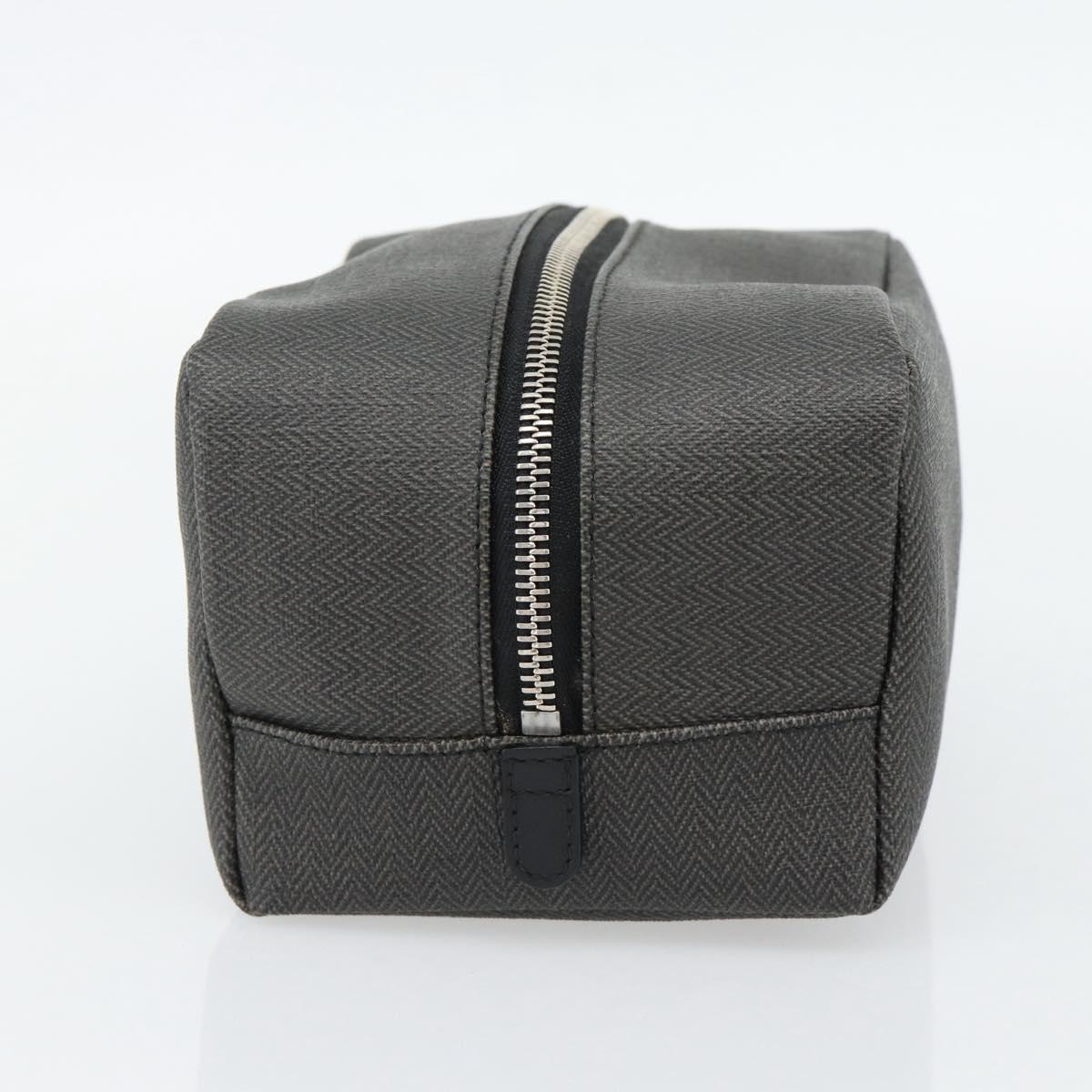 BVLGARI Clutch Bag PVC Gray Silver Auth 182460A