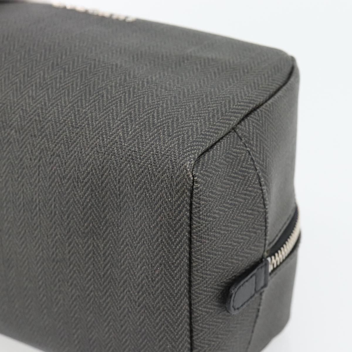 BVLGARI Clutch Bag PVC Gray Silver Auth 182460A