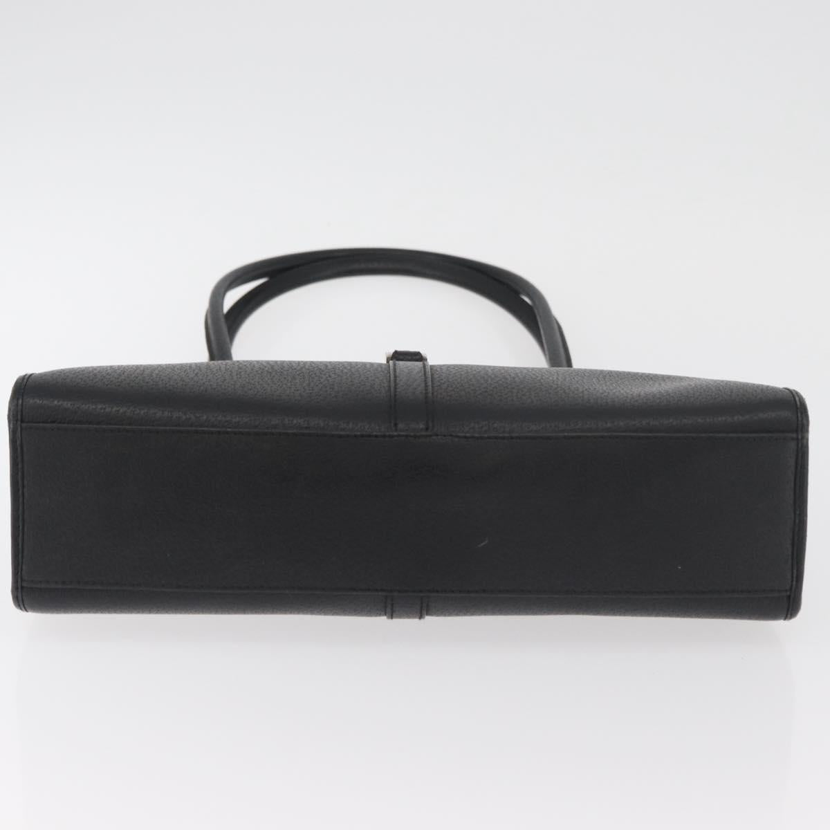 GUCCI Jackie Hand Bag Leather Black Silver 002 1073 1705 Auth 182463A