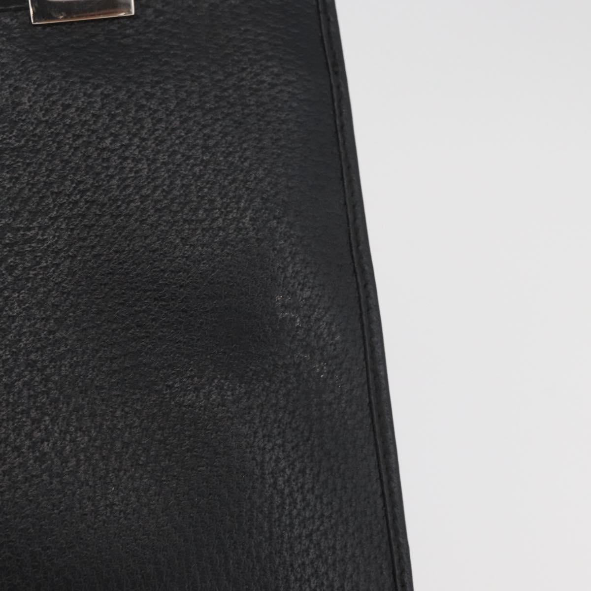 GUCCI Jackie Hand Bag Leather Black Silver 002 1073 1705 Auth 182463A