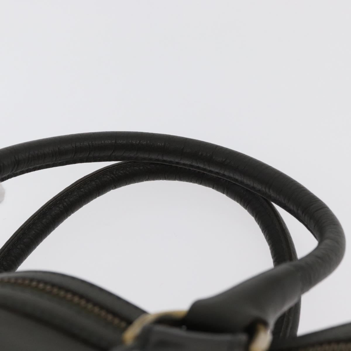 BURBERRY Tote Bag Leather Brown Gold Auth 182465