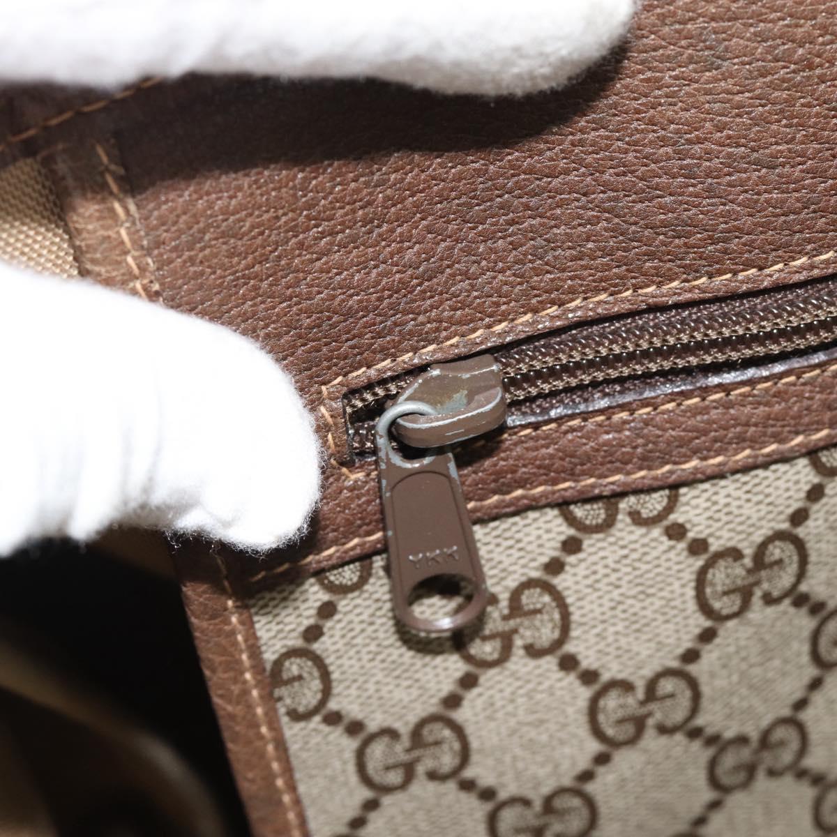 GUCCI GG Supreme Web Sherry Line Bag PVC Beige Red Green 39 02 091 Auth 182498
