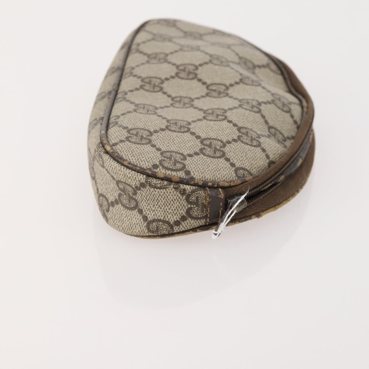 GUCCI GG Supreme Clutch Bag PVC 3 Set Beige Auth 182518