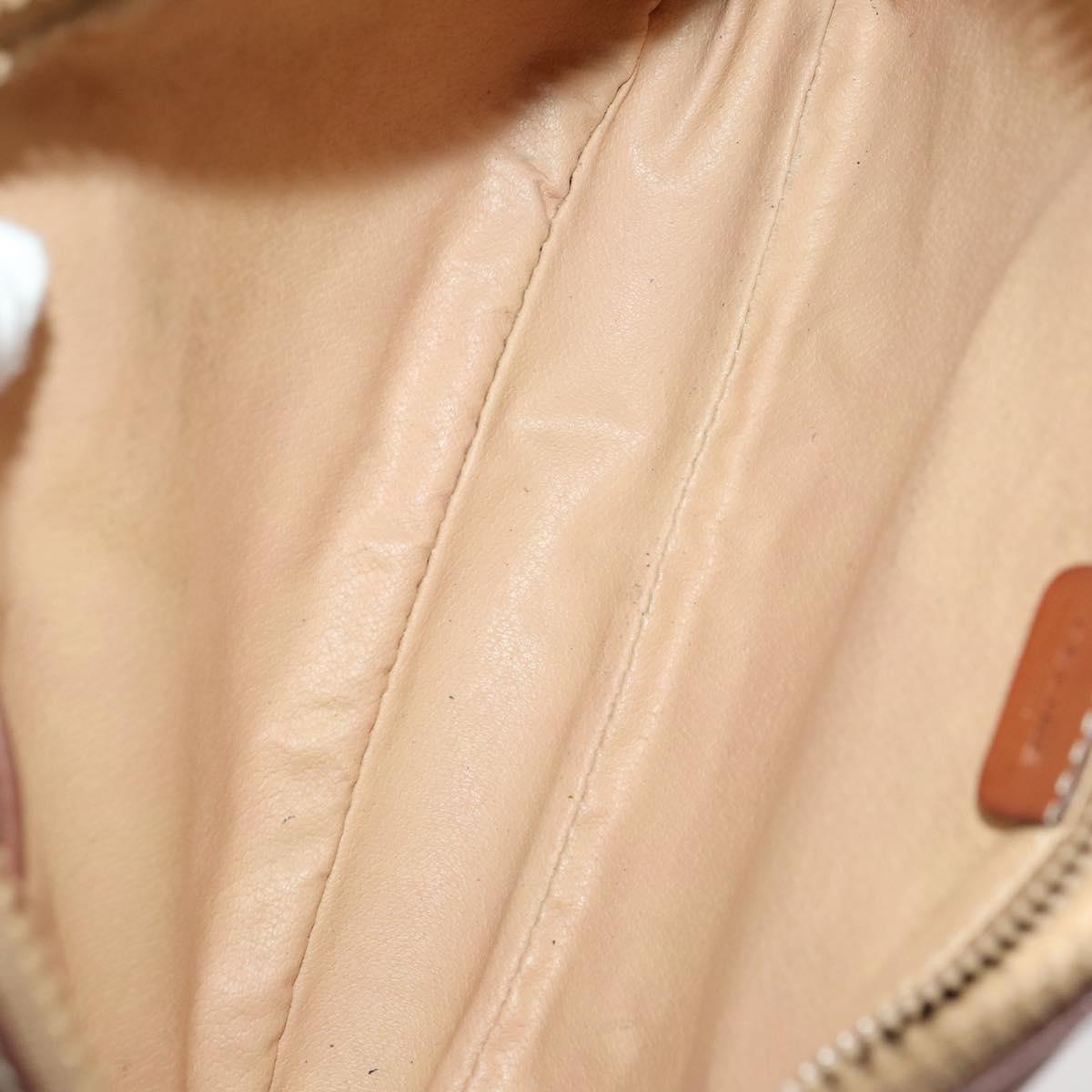 CELINE Macadam Canvas Clutch Bag PVC Leather 4 Set Brown Beige Auth 182519