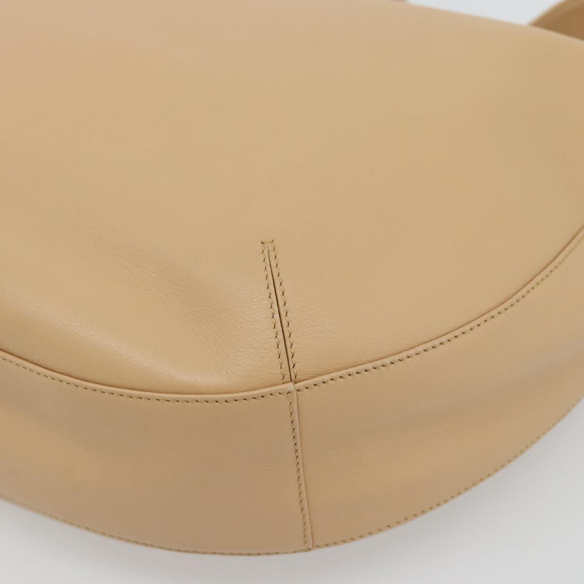 CARTIER Trinity Shoulder Bag Leather Beige Auth 182527V
