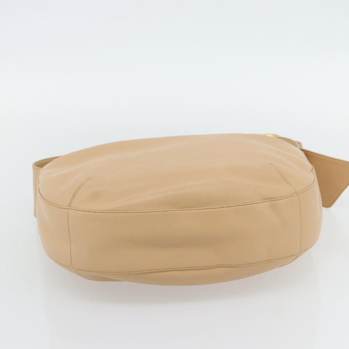 CARTIER Trinity Shoulder Bag Leather Beige Auth 182527V