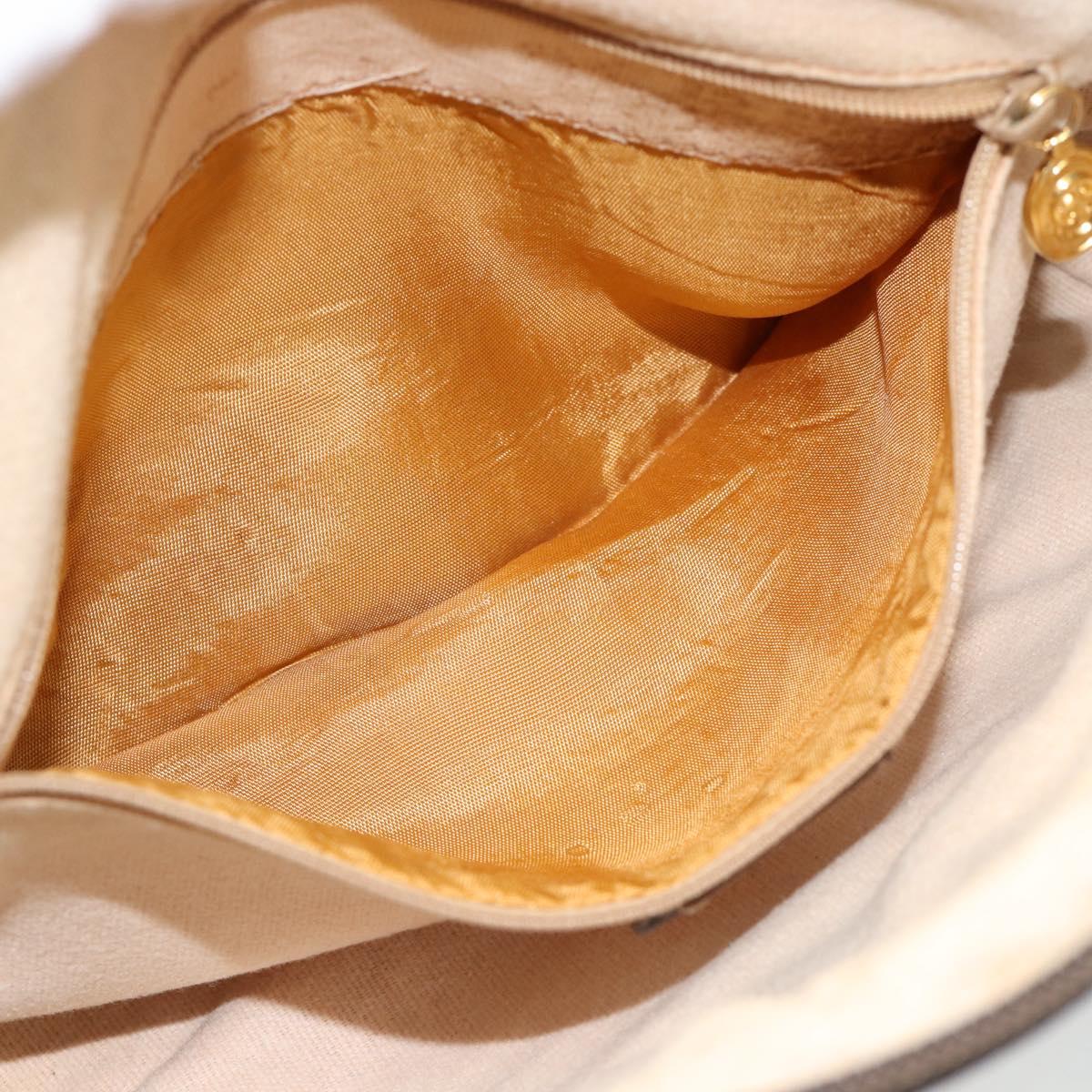 GUCCI GG Supreme Web Sherry Line Bag PVC Beige Gold 001 113 6472 Auth 182533