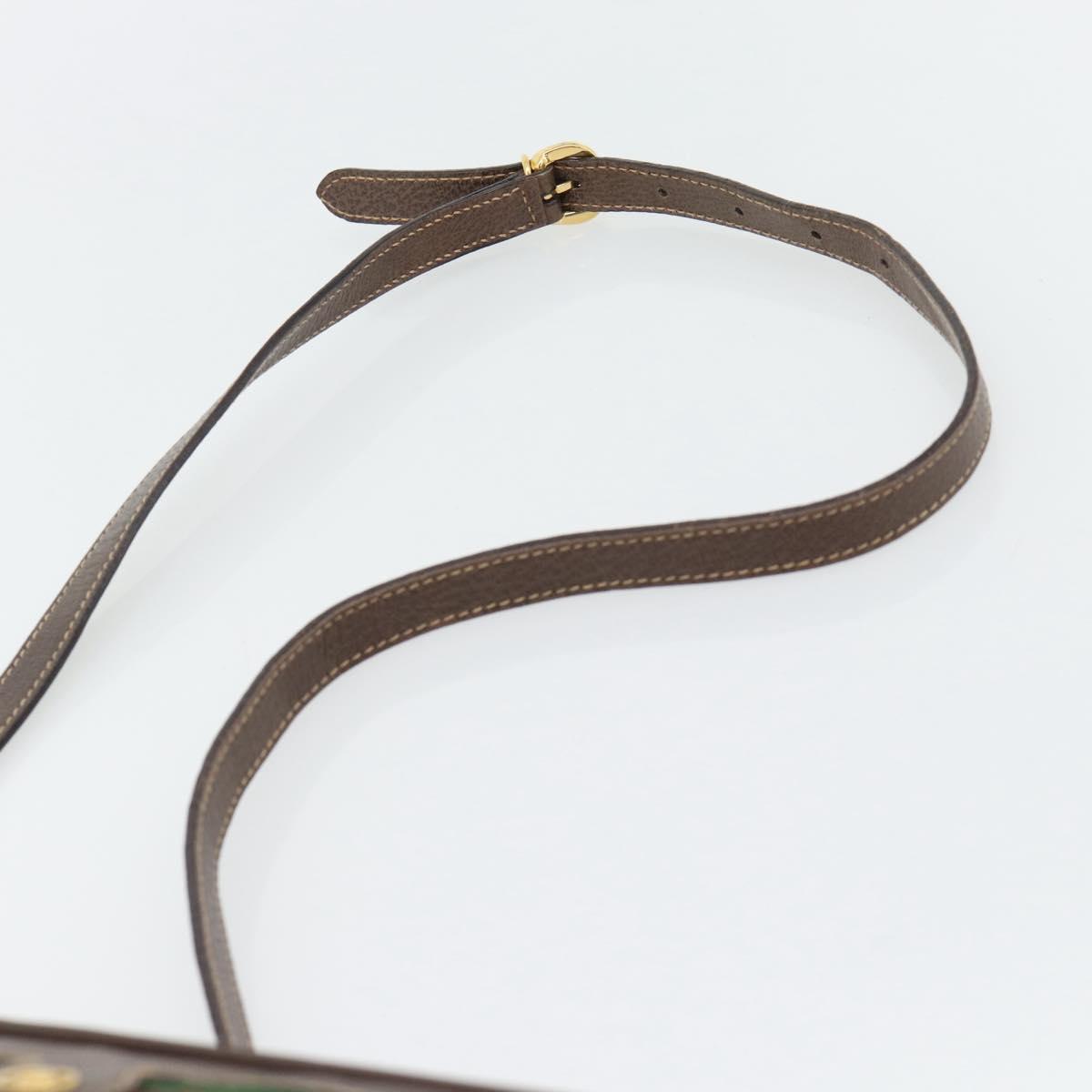 GUCCI GG Supreme Web Sherry Line Bag PVC Beige Gold 001 113 6472 Auth 182533