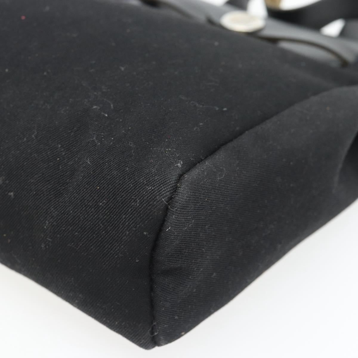 HERMES Herbag TPM Shoulder Bag Canvas Black Auth 182534
