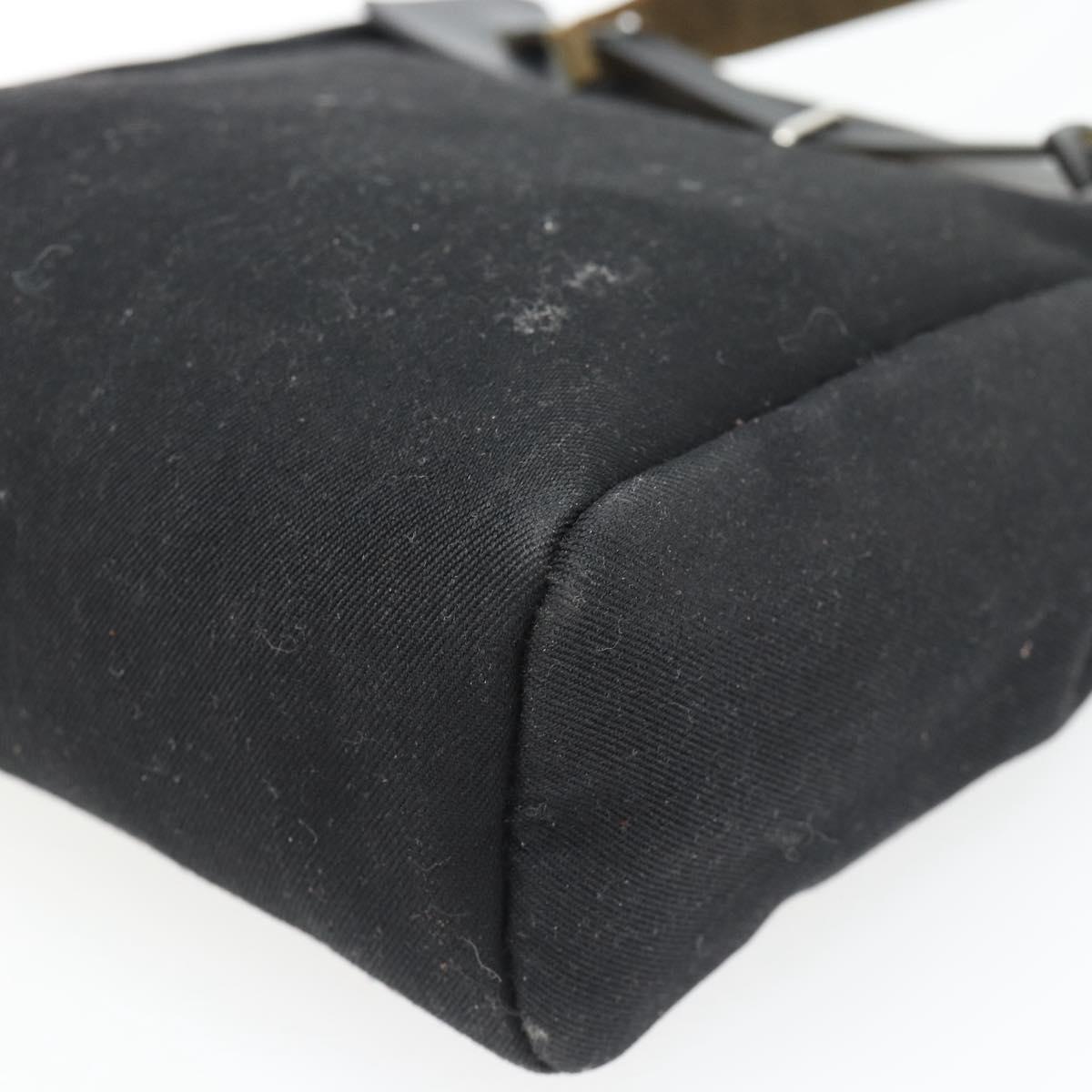 HERMES Herbag TPM Shoulder Bag Canvas Black Auth 182534