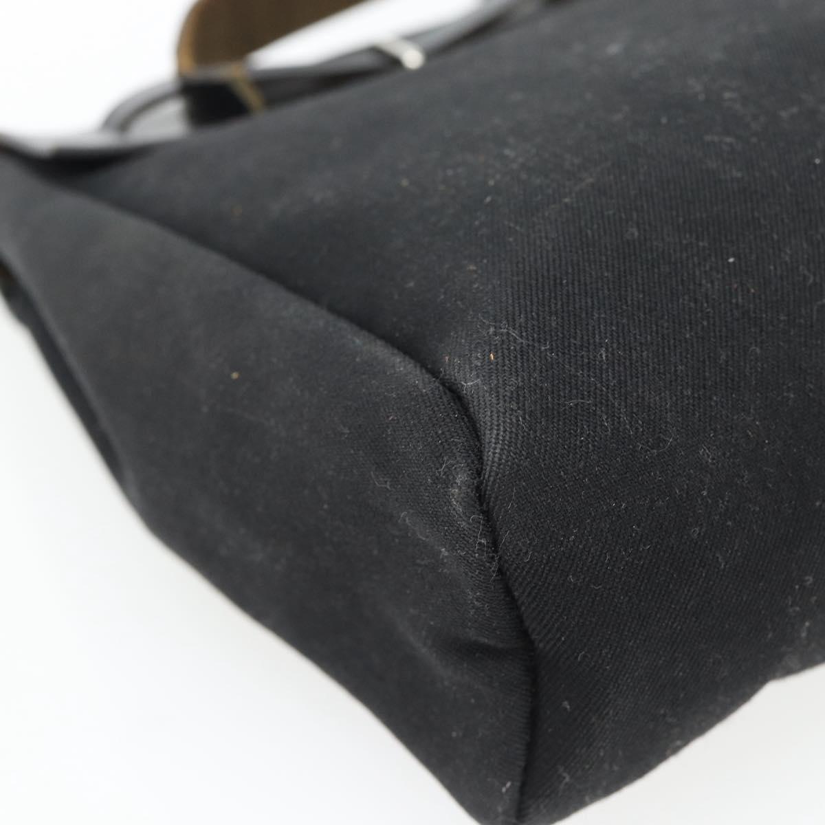 HERMES Herbag TPM Shoulder Bag Canvas Black Auth 182534
