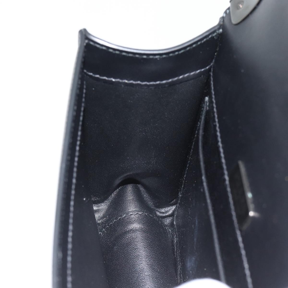 PRADA Chain Shoulder Bag Leather Black Auth 182547M