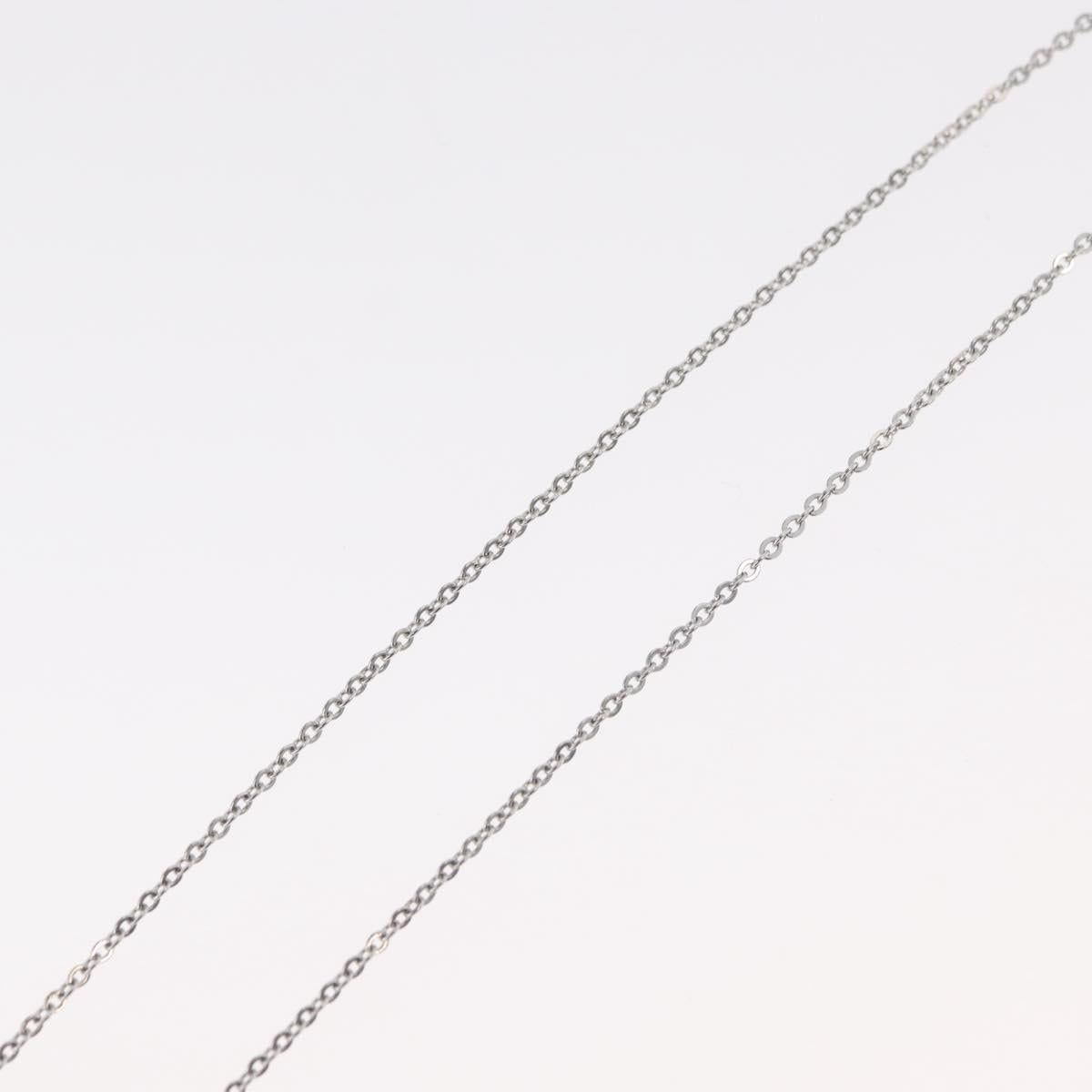 HERMES Pop Ash H Necklace metal Silver Auth 182551M