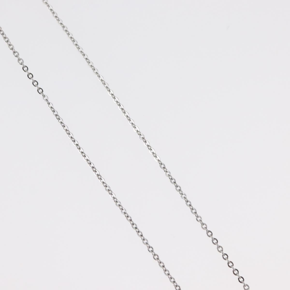 HERMES Pop Ash H Necklace metal Silver Auth 182551M