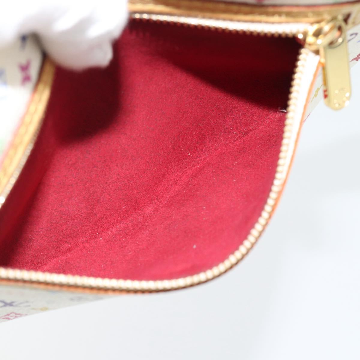LOUIS VUITTON Monogram Multicolor Pochette GM Pouch White M60027 LV Auth 182552A