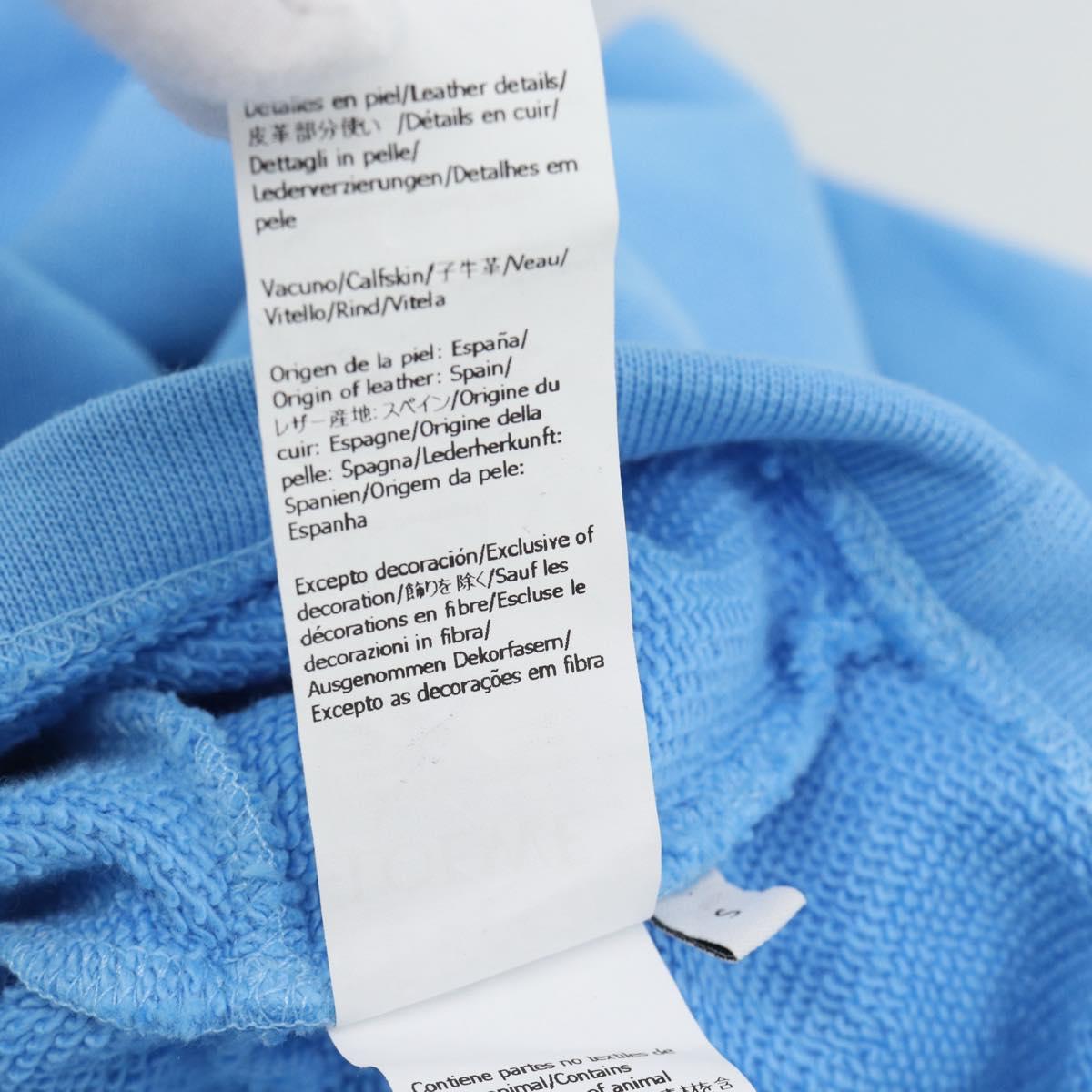 LOEWE Cropped Hoodie cotton S Light Blue Auth 182565M
