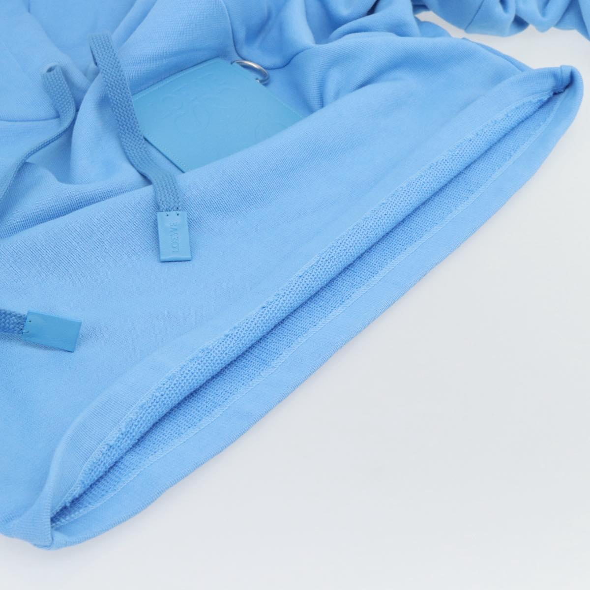 LOEWE Cropped Hoodie cotton S Light Blue Auth 182565M