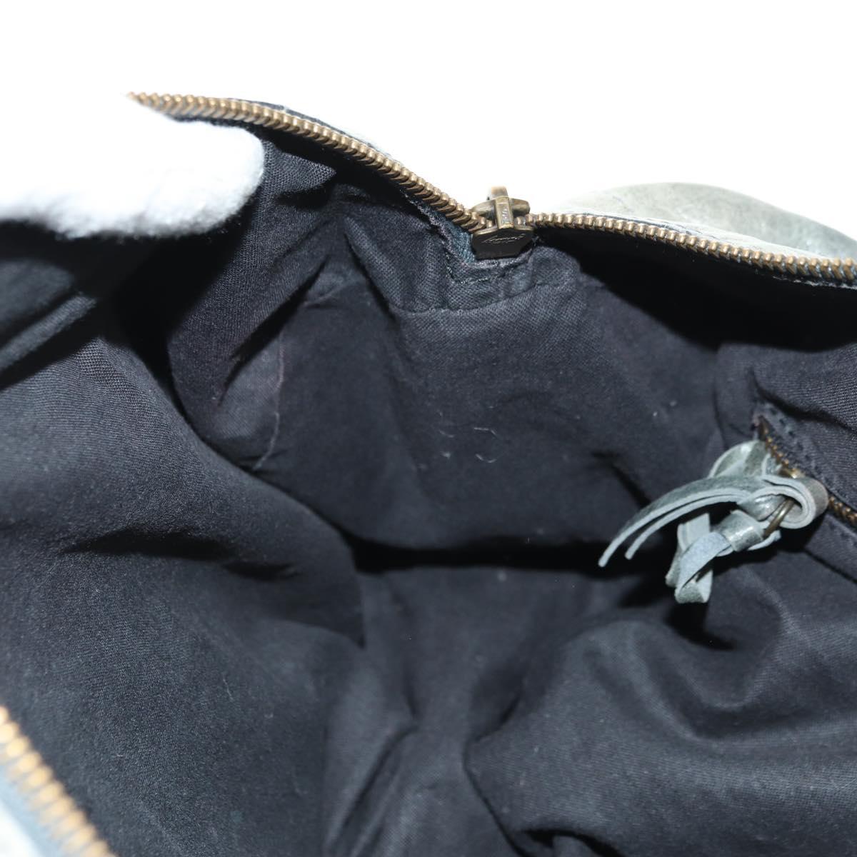 BALENCIAGA Zazigi Hand Bag Leather 2way Green 128523 Auth 182579V
