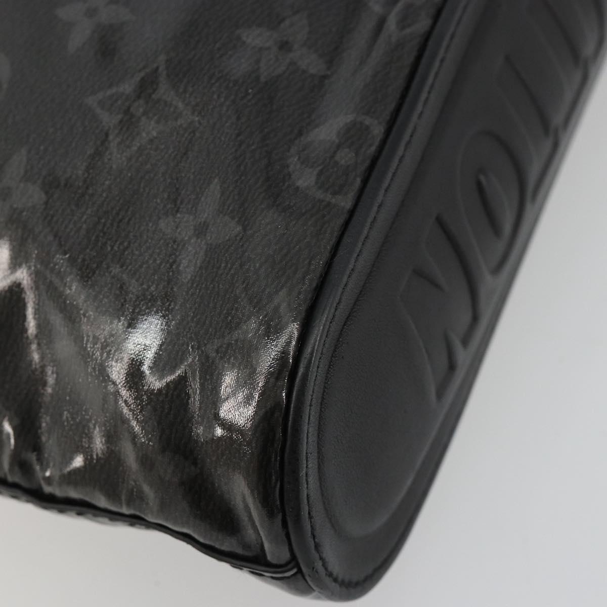 LOUIS VUITTON Monogram Eclipse Glaze Pochette Cosmos Black M63373 Auth 182580