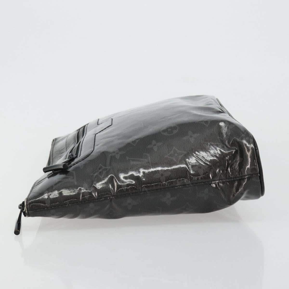 LOUIS VUITTON Monogram Eclipse Glaze Pochette Cosmos Black M63373 Auth 182580