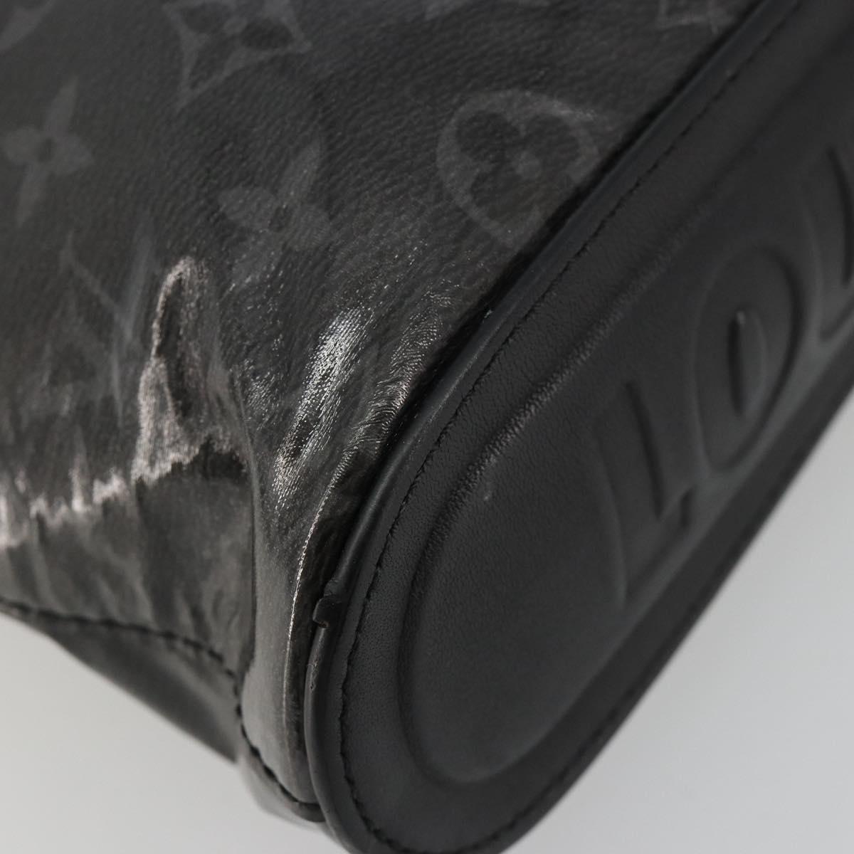 LOUIS VUITTON Monogram Eclipse Glaze Pochette Cosmos Black M63373 Auth 182580