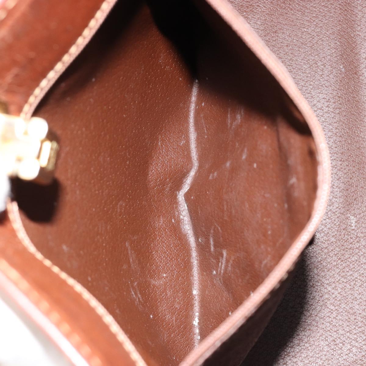 Burberrys Nova Check Hand Bag PVC Beige Gold Auth 182610A