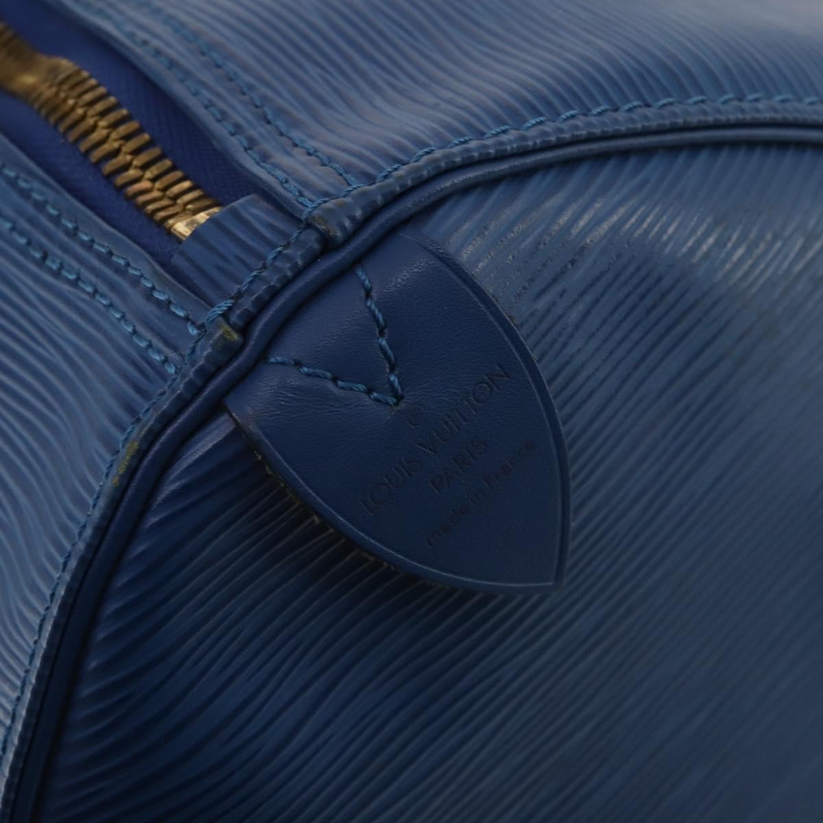LOUIS VUITTON Epi Keepall 55 Boston Bag Toledo Blue M42955 LV Auth 182624