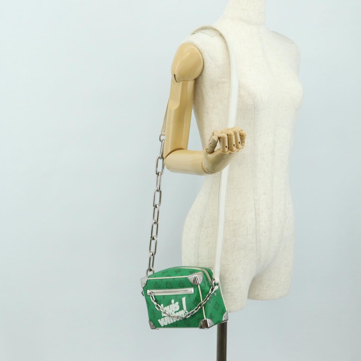 LOUIS VUITTON Monogram Everyday Mini Soft Trunk Bag Green M80816 Auth 182630M