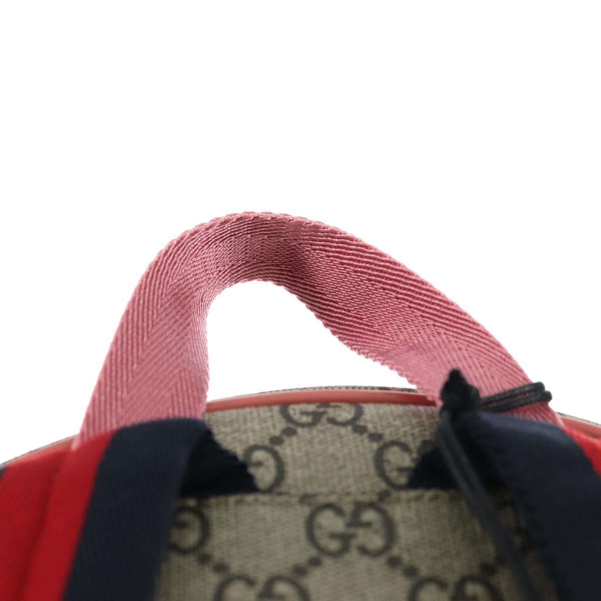 GUCCI GG Supreme Higuchi Yuko Sherry Line PVC Beige Silver 433578 Auth 182632SAV