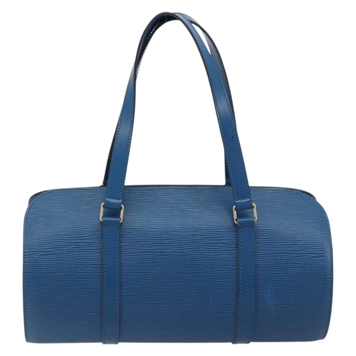 LOUIS VUITTON Epi Soufflot Hand Bag Blue M52225 LV Auth 182665A