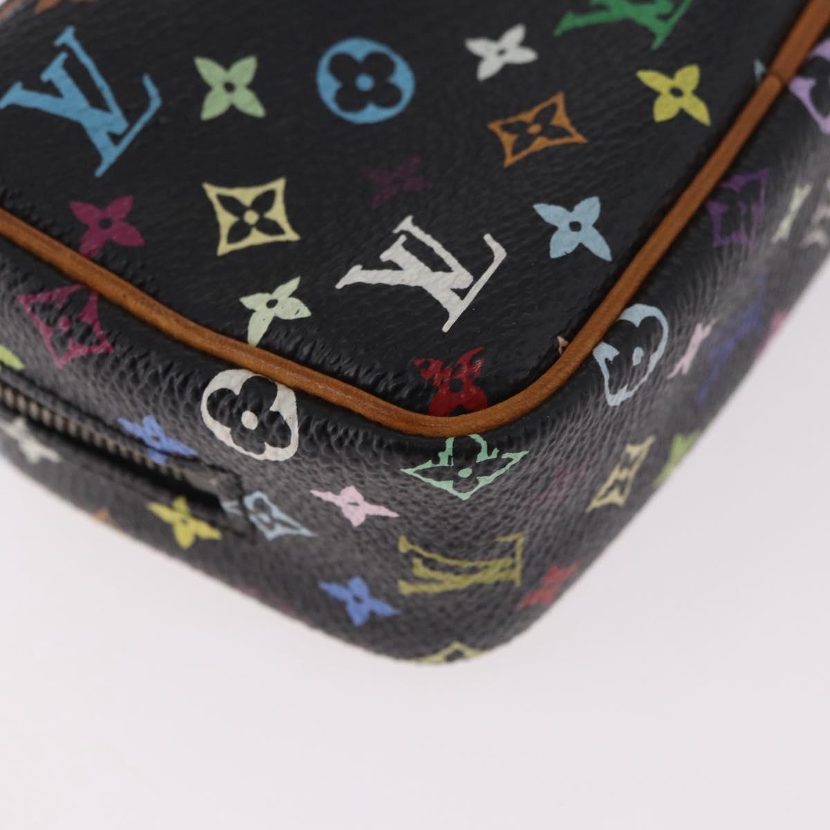 LOUIS VUITTON Monogram Multicolor Trousse Wapity Pouch Black M58034 Auth 182669A