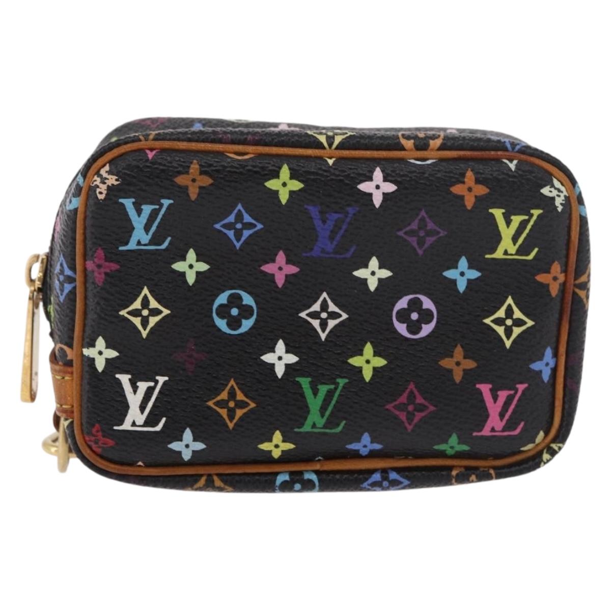LOUIS VUITTON Monogram Multicolor Trousse Wapity Pouch Black M58034 Auth 182669A