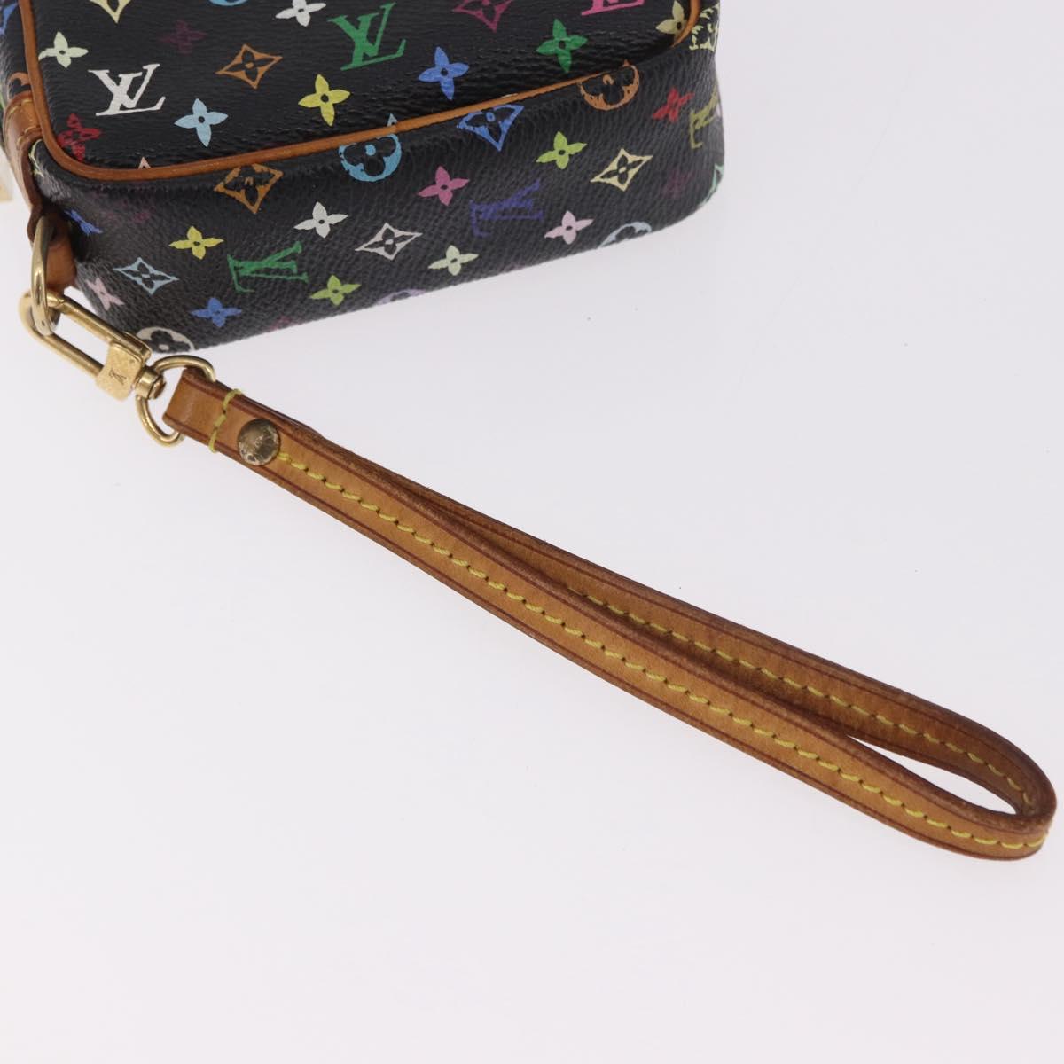 LOUIS VUITTON Monogram Multicolor Trousse Wapity Pouch Black M58034 Auth 182669A