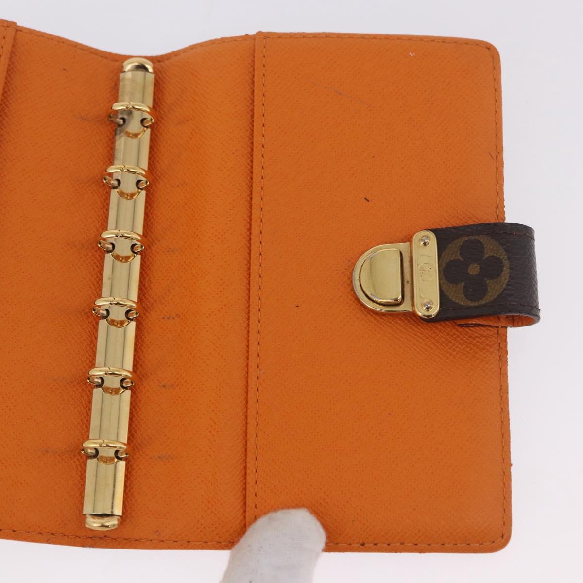 LOUIS VUITTON Monogram Agenda Koala PM Planner Cover Orange R21015 Auth 182674A