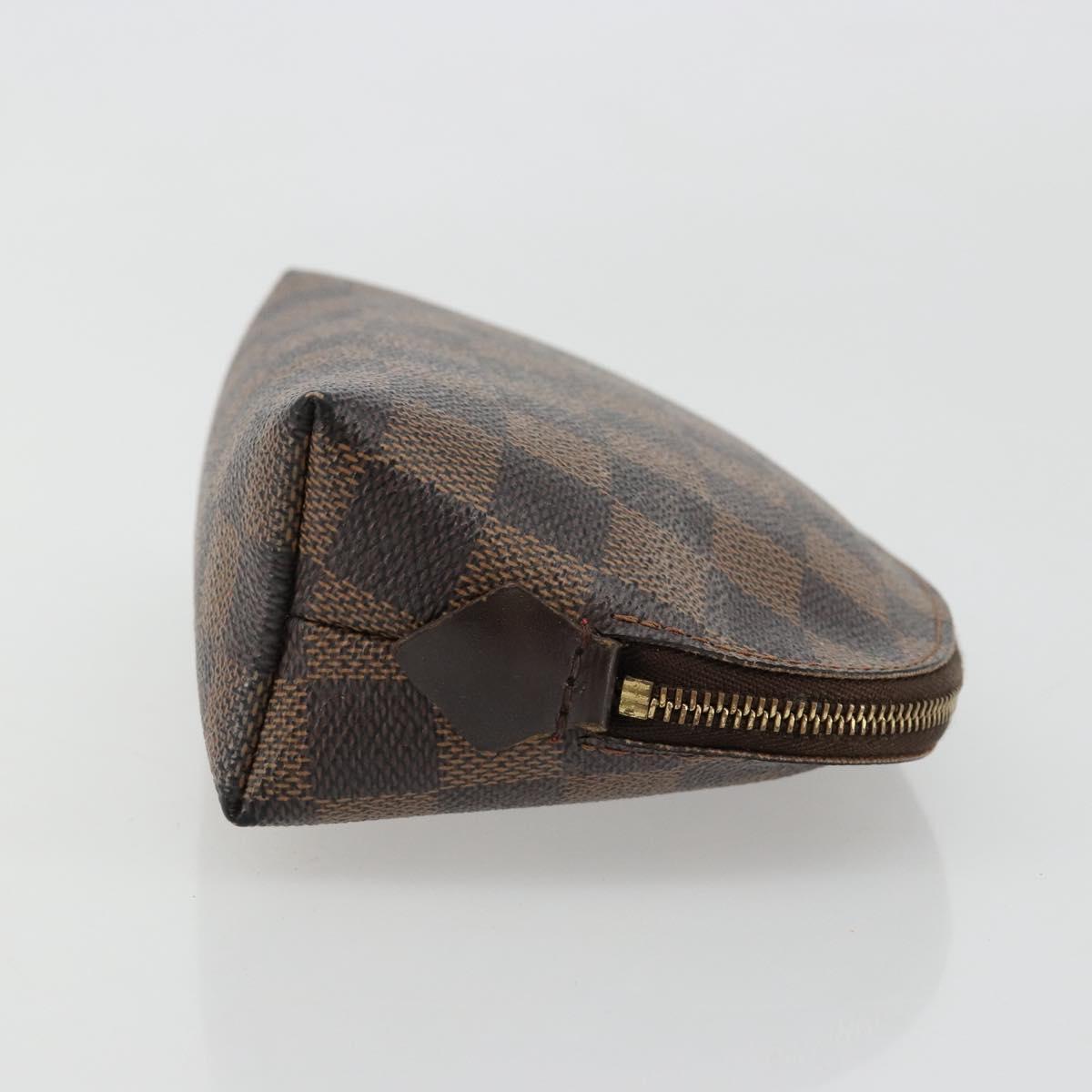LOUIS VUITTON Damier Ebene Pochette Cosmetic PM Pouch N47516 LV Auth 182675
