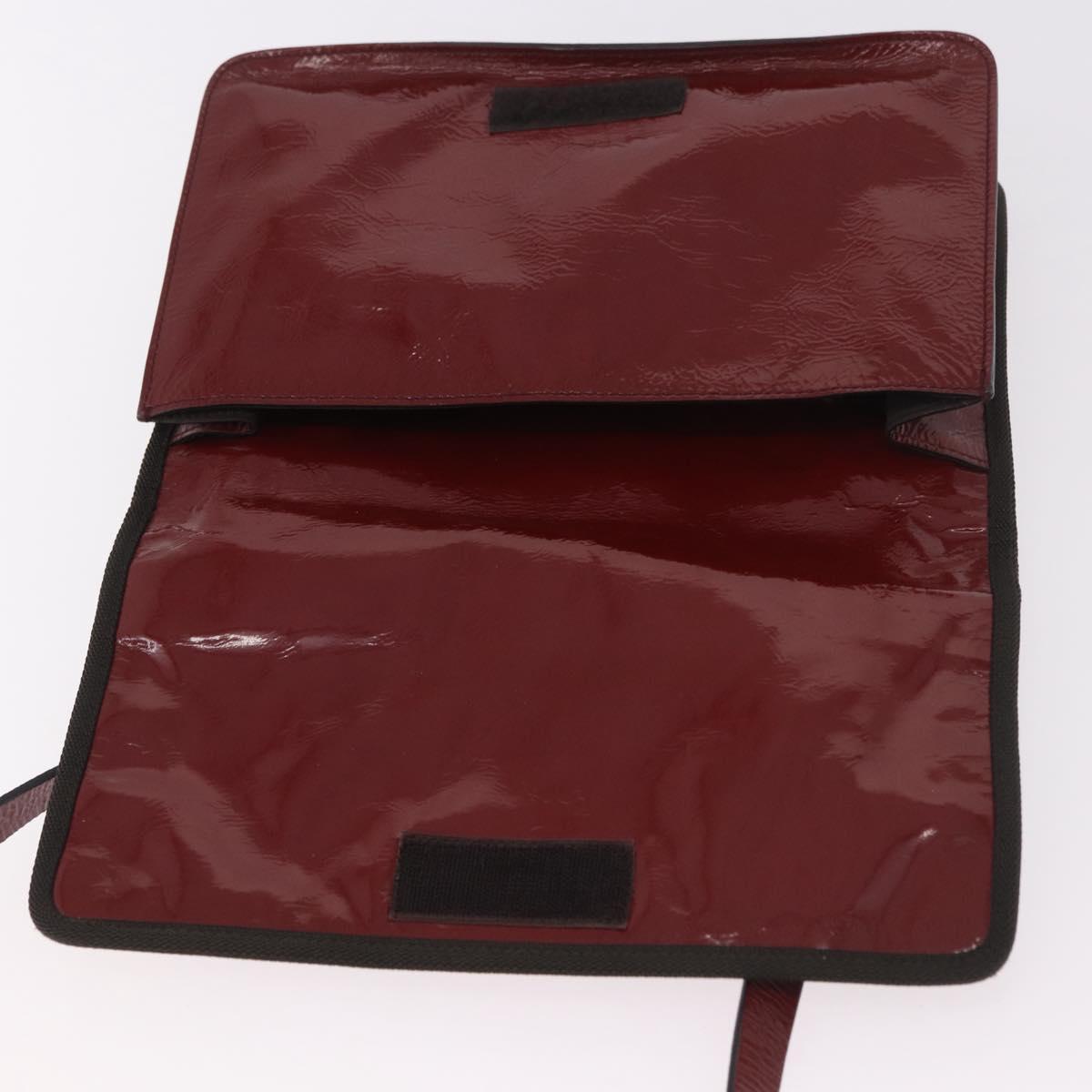 Miu Miu Shoulder Bag Leather Red Auth 182689
