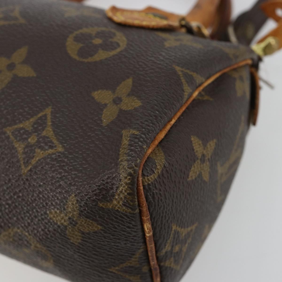 LOUIS VUITTON Monogram Mini Speedy Hand Bag M41534 LV Auth 182690