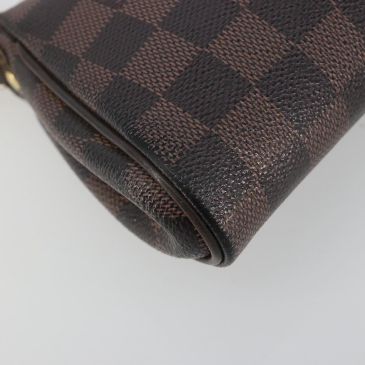LOUIS VUITTON Damier Ebene Eva Shoulder Bag N55213 LV Auth 182694