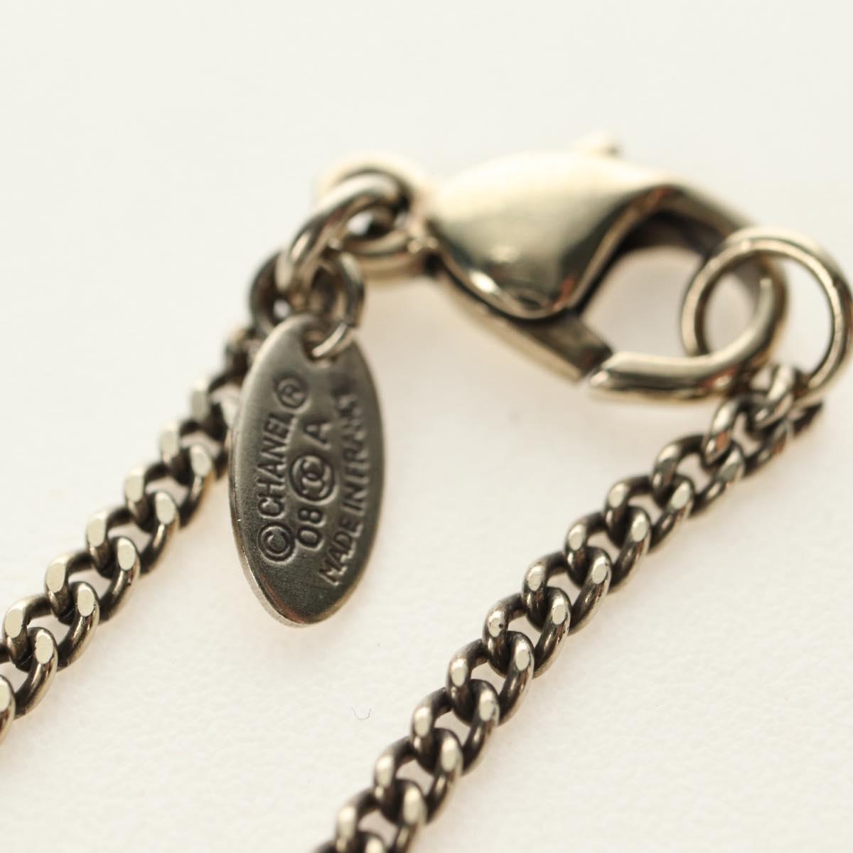 CHANEL COCO Mark Necklace metal Gold Tone CC Auth 182696M