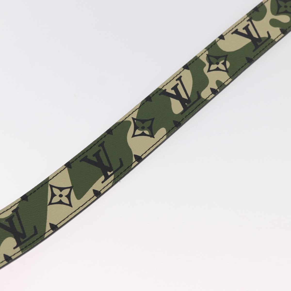 LOUIS VUITTON Monogram Camouflage Ceinture Belt 39.4"" Green LV Auth 182701SM