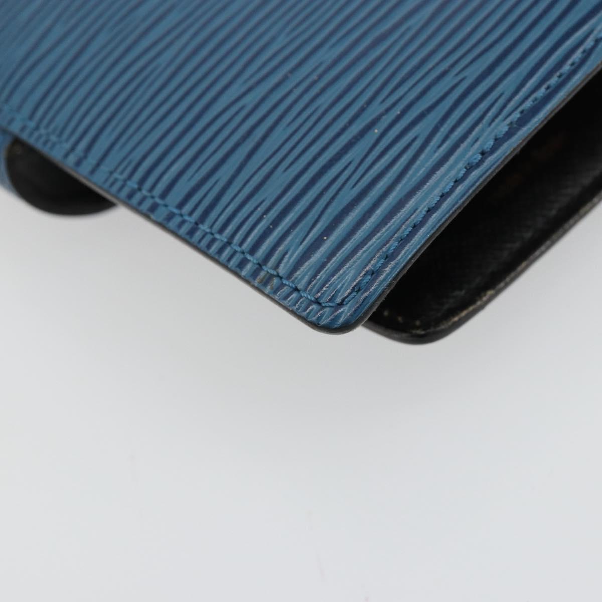 LOUIS VUITTON Epi Agenda PM Day Planner Cover Blue R20055 LV Auth 182707