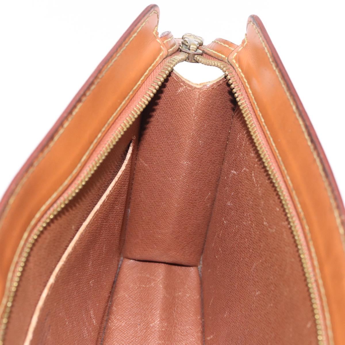 LOUIS VUITTON Epi Pochette Homme Bag Brown Zipangu Gold M52528 LV Auth 182712