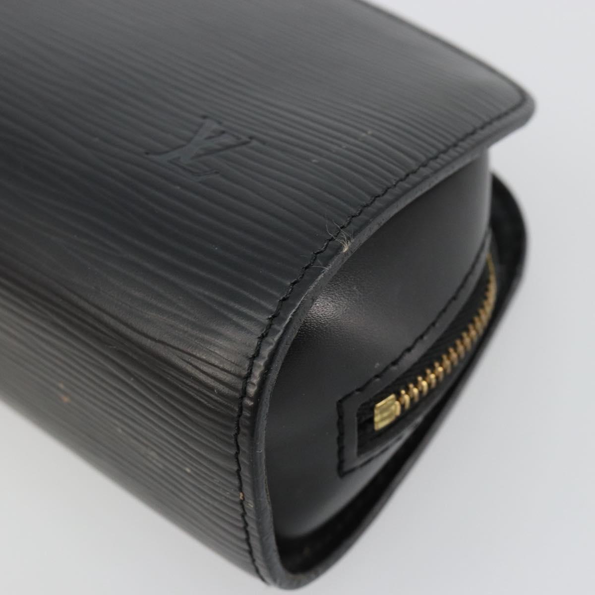 LOUIS VUITTON Epi Dauphine PM Pouch Black M48442 LV Auth 182713