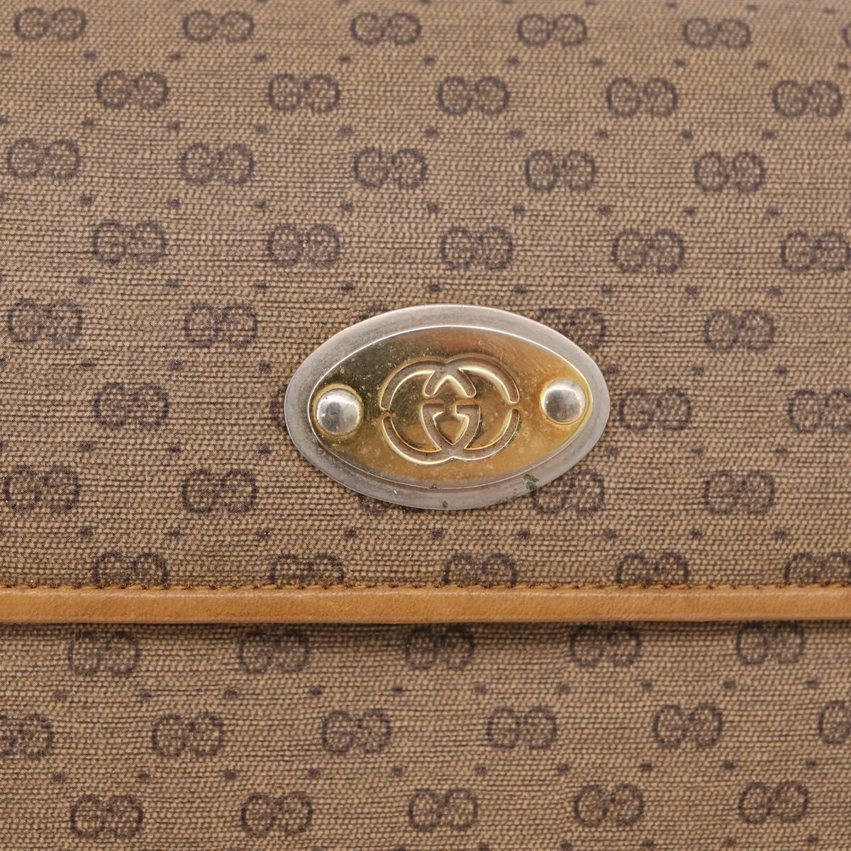 GUCCI Micro GG Supreme Hand Bag PVC Beige Gold 000 46 4857 Auth 182722
