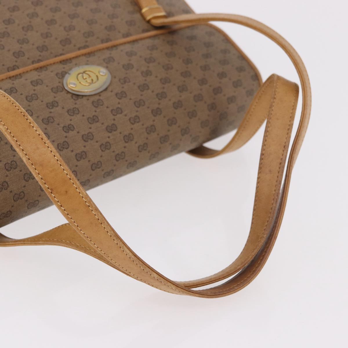 GUCCI Micro GG Supreme Hand Bag PVC Beige Gold 000 46 4857 Auth 182722