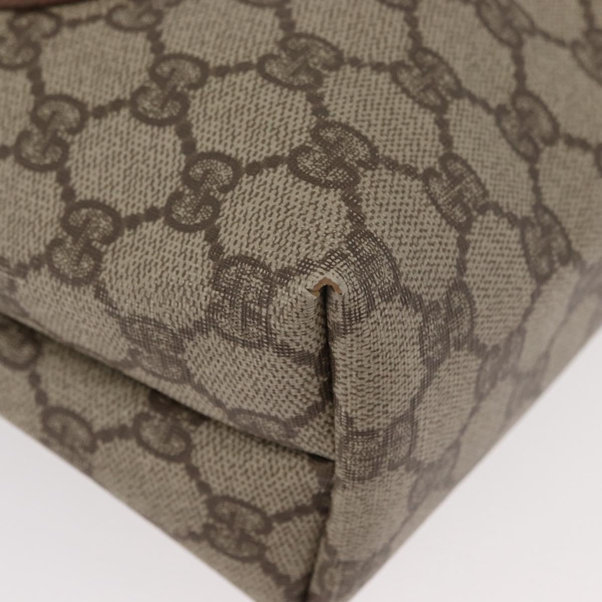 GUCCI GG Supreme Web Sherry Line Tote Bag PVC Beige Gold 002 58 6487 Auth 182729