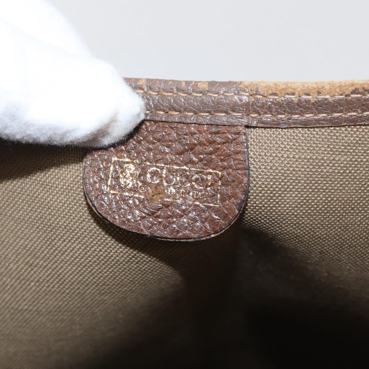 GUCCI GG Supreme Web Sherry Line Tote Bag PVC Beige Gold 002 58 6487 Auth 182729