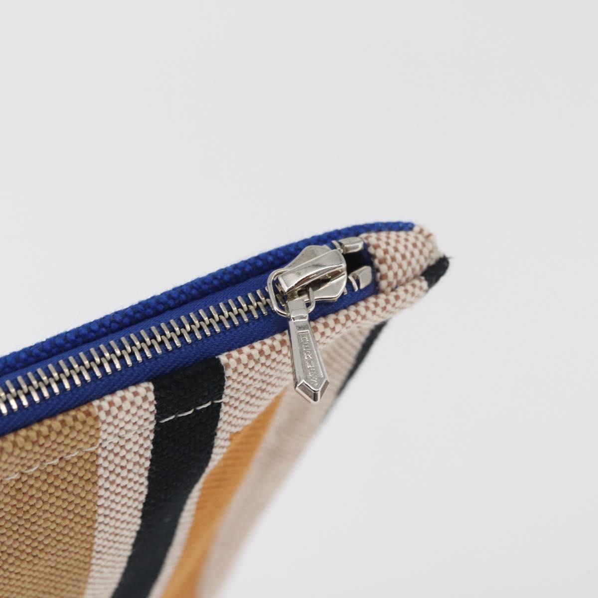 HERMES Victoria 3 Surf Yachting Flat GM Bag Canvas Multicolor Auth 182737M
